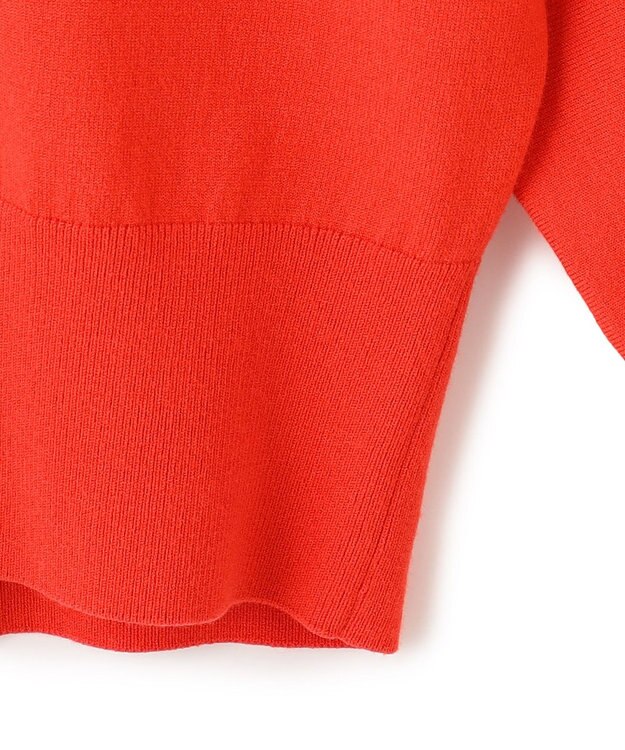 23区 【洗える】ヴィスコースストレッチ ドルマンスリーブ カーディガン レッド系