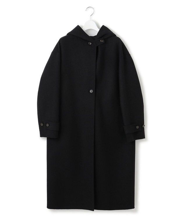 23区 S 【滝沢眞規子さん着用/VERY掲載】MANTECOPureリバー フード ロングコート ブラック系