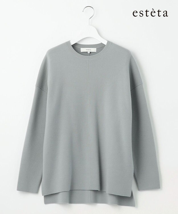 23区 S 【エステータ】エアリースパンウール プルオーバーニット ミントグリーン系