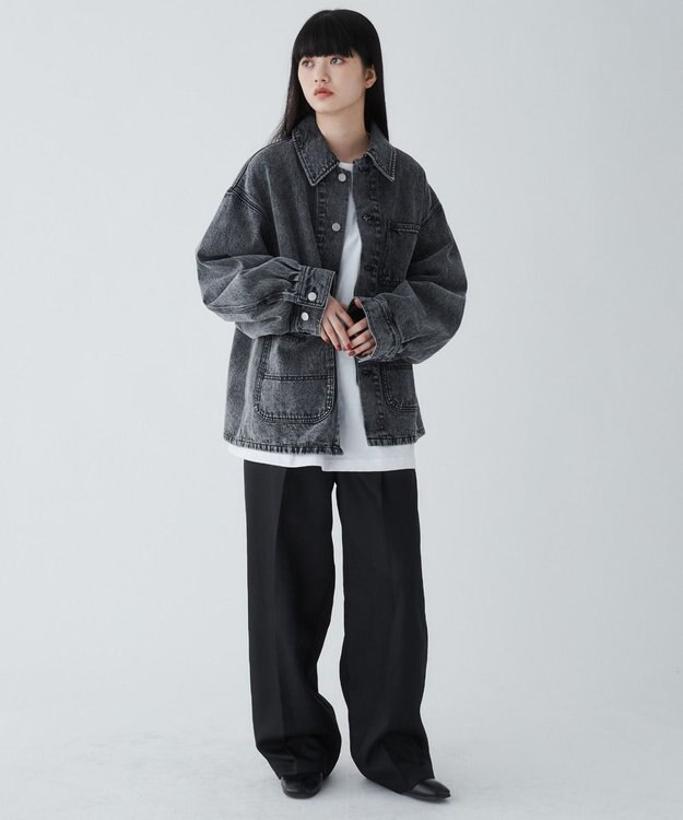 WEGO デニムカバーオール ブラック