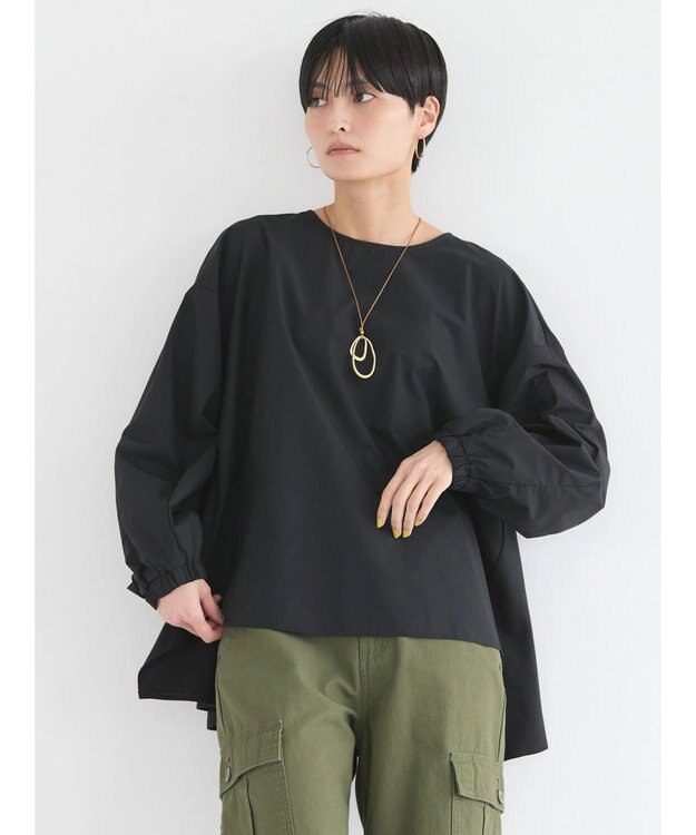 AMERICAN HOLIC 異素材バックタックドッキングプルオーバー Black