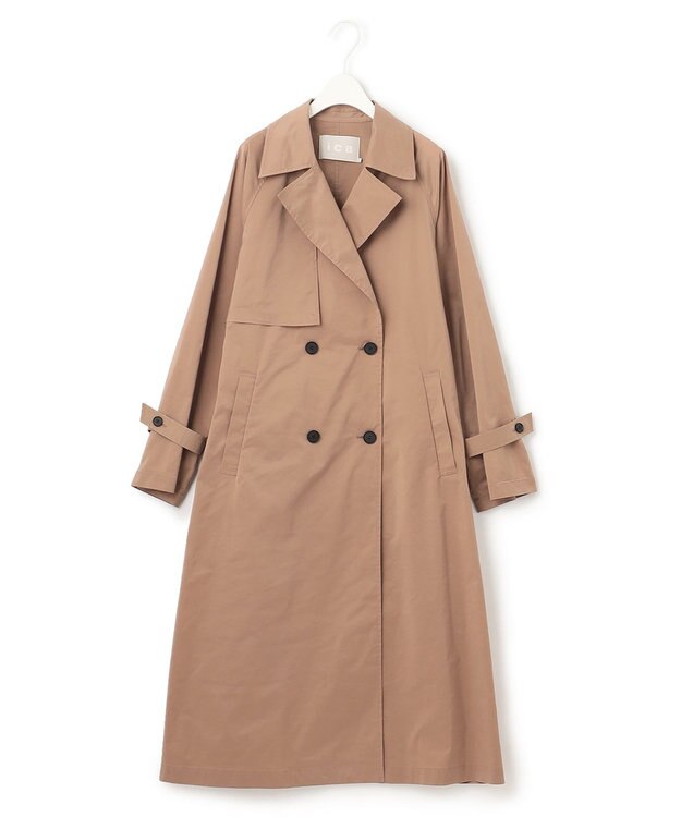 ICB メモリートレンチ コート レディッシュブラウン系