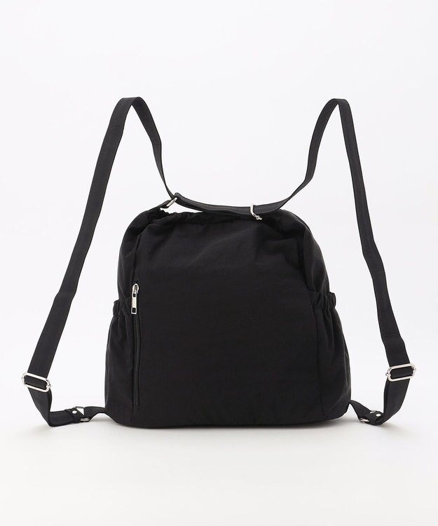 LA BAGAGERIE 【MONICA】クリンクルナイロン　ドロスト2WAYバッグ ブラック