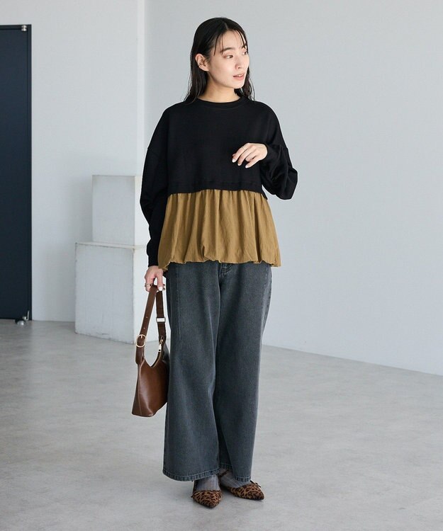 CRAFT STANDARD BOUTIQUE ストレートワイドデニムパンツ Gray