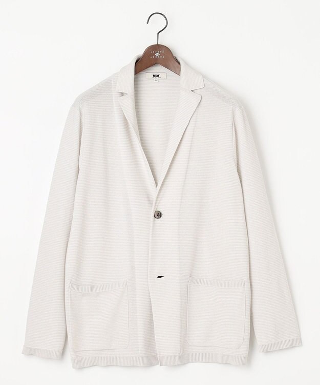 JOSEPH ABBOUD 【キングサイズ・軽い/洗える】クールスキンニット カーディガン ライトグレー系