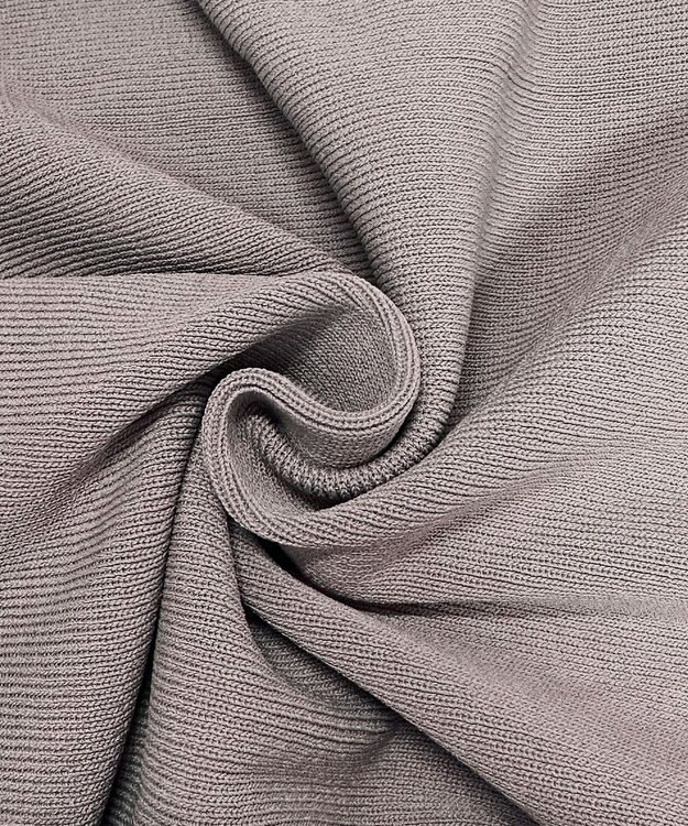 Tiaclasse 【洗える】配色使い総針袖リボンカーデ グレージュ×ブラック