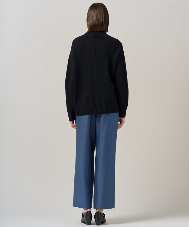 ICB L 【新色追加】ソフトカシミヤミックス ニットトラックジャケット ブラック