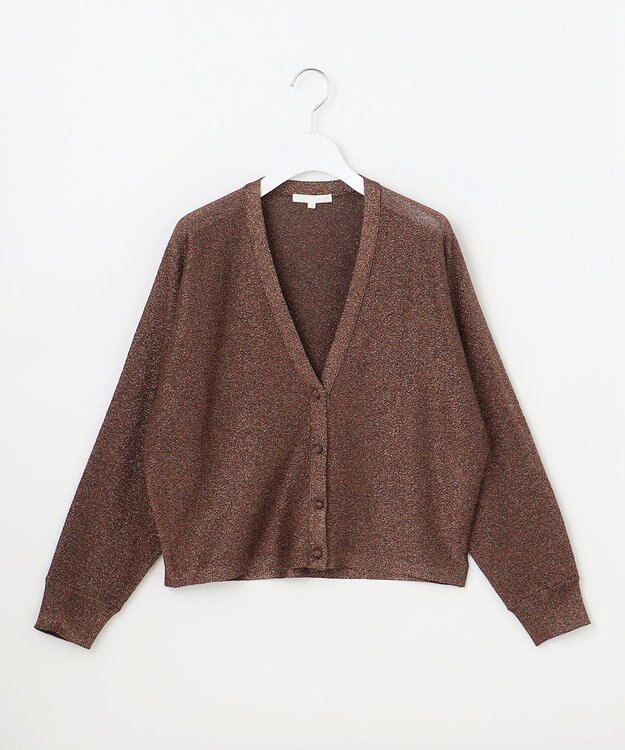 自由区 【カタログ掲載】カラーミックスラメ カーディガン ローズ