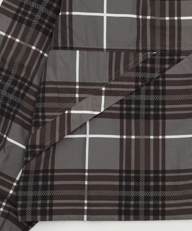 WEGO 【ユニセックス着用ITEM/MLサイズ展開】チェックロゴフードブルゾン ブラックその他