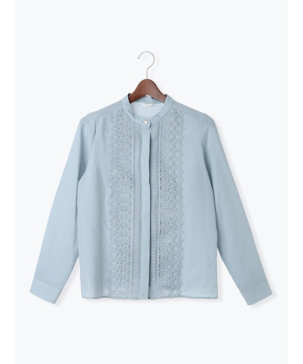 Te chichi フロントレースブラウス ブルー