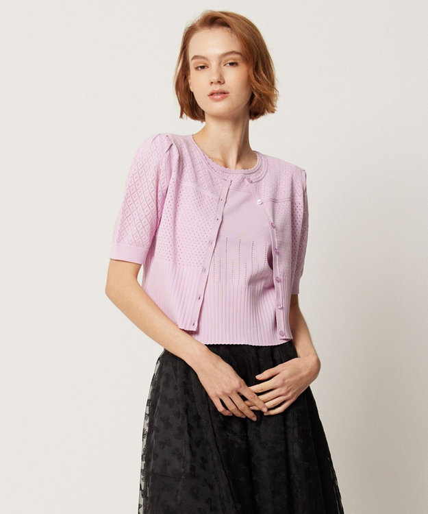 TOCCA 【洗える】MINI GAME CARDIGAN カーディガン ライトピンク系