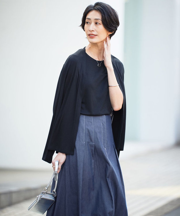 洗える】PlaX コットンソフトデニムスカート / ICB | ファッション通販