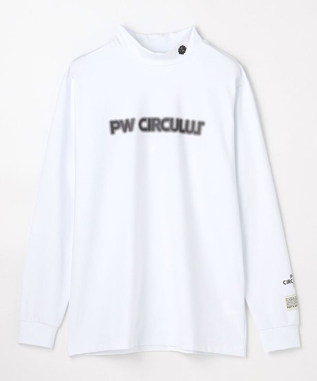 PW CIRCULUS 【吸水速乾 /  UV遮蔽率99.9% UVカット / ストレッチ】【MEN】アニマルグラフィックロングスリーブモックT  ゴルフ ホワイト系1