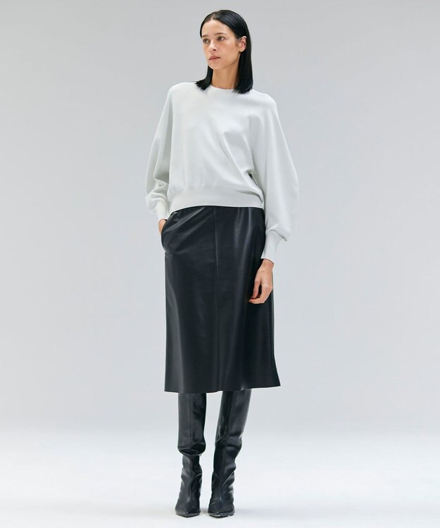 BEIGE， 【洗える】LAURA / ドライタッチバックジップニット L.Sage