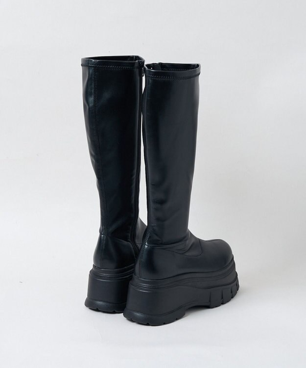 WEGO 厚底ボリュームロングブーツ ブラック