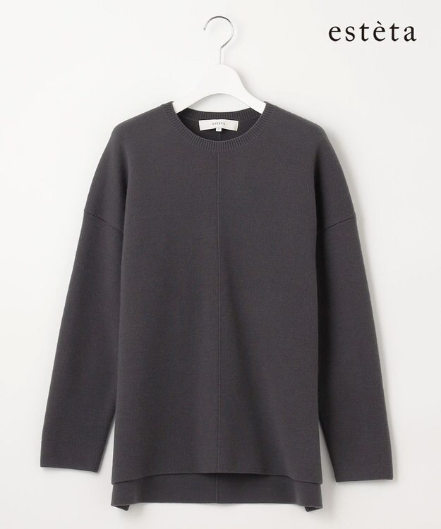 23区 S 【エステータ】エアリースパンウール プルオーバーニット スレートグレー系