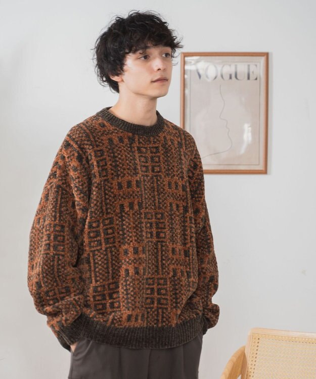 WEGO ベロアモール総柄プルオーバー 柄3