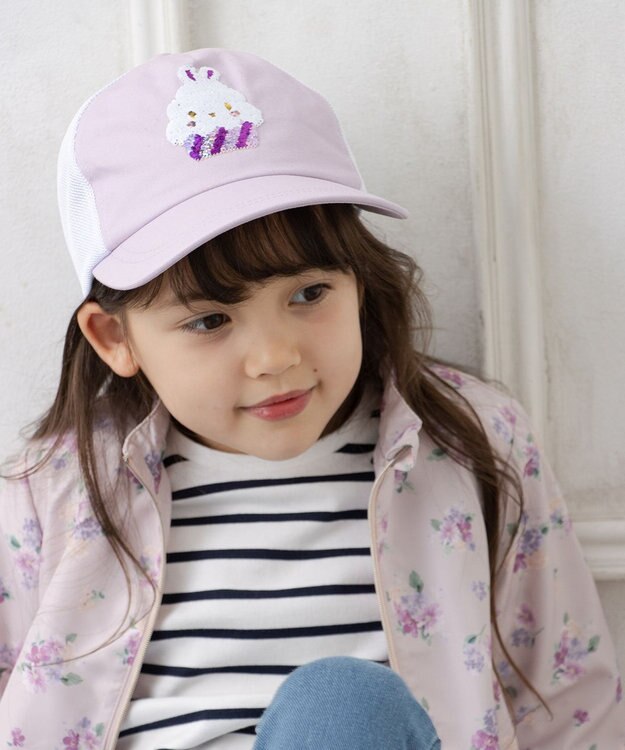 ANY KIDS ミラクルスパンコール メッシュ キャップ ピンク