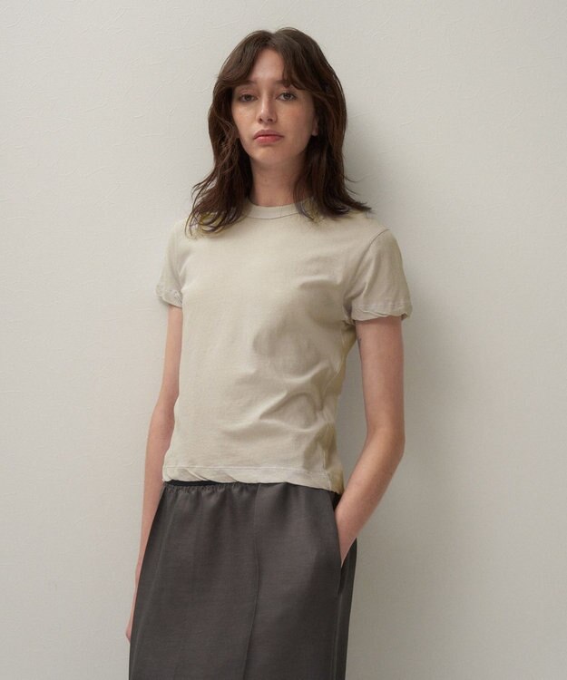 ATON FRESCA SINGLE JERSEY | コンパクトＴシャツ BEIGE
