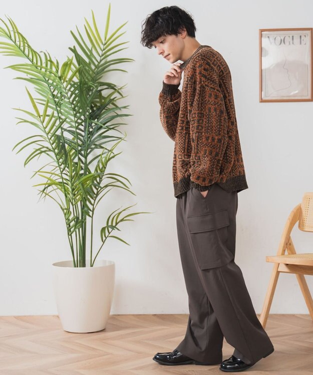 WEGO ベロアモール総柄プルオーバー 柄3