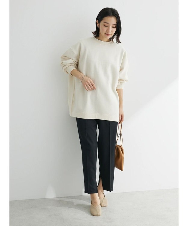 Green Parks 裾スリット／選べる美脚みえパンツ Black