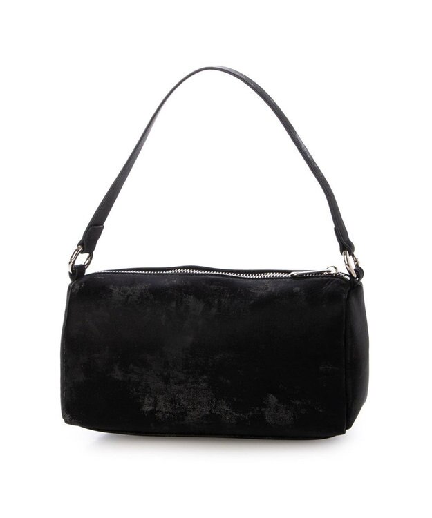 UNBILLION カシュカシュ cachecache / シルクサテン風合皮筒形ショルダー ブラック