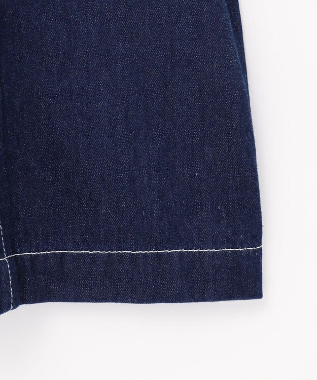 Feroux 【洗える】デニムミディ ワンピース ネイビー系