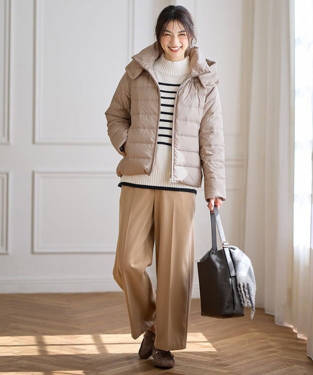 ANY 【フード取り外し可能】楽映えリッチダウン モカ