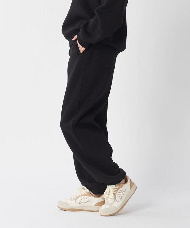 OP／FILA 【Kappa】シンプルロゴ ユニセックススウェットパンツ ブラック