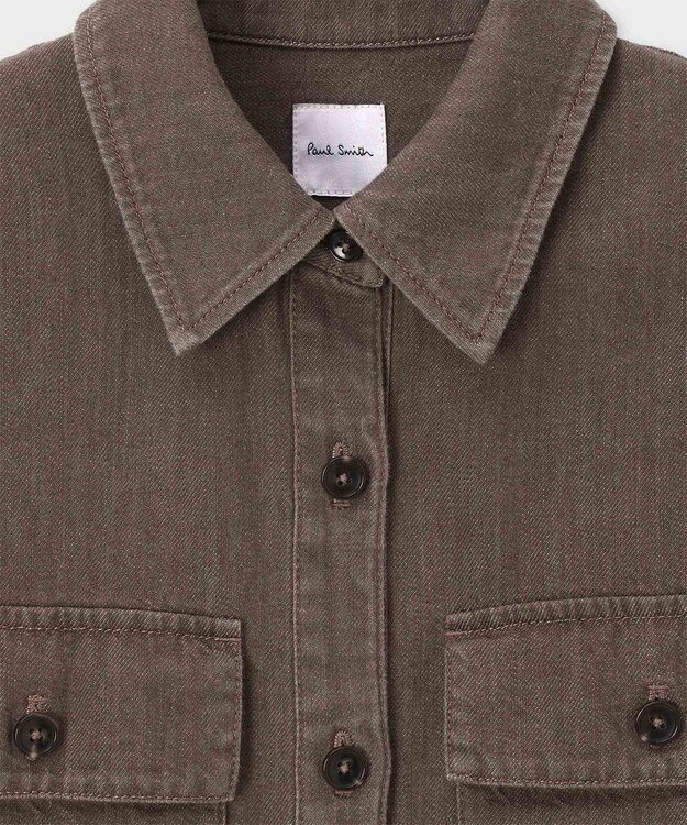 Paul Smith ウォッシュドデニム 長袖シャツ ブラウン