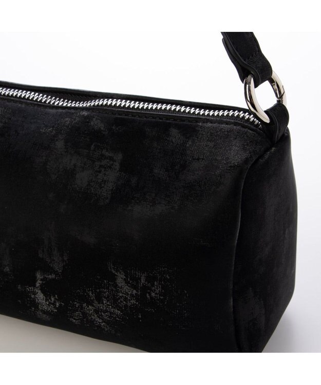 UNBILLION カシュカシュ cachecache / シルクサテン風合皮筒形ショルダー ブラック