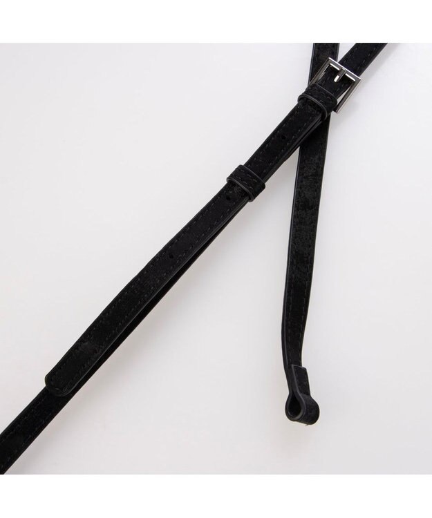 UNBILLION カシュカシュ cachecache / シルクサテン風合皮筒形ショルダー ブラック