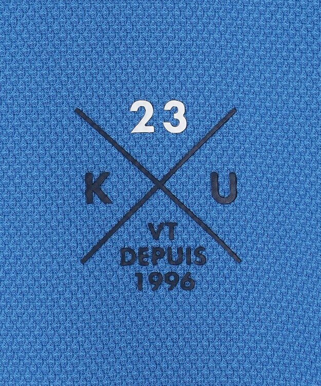 23区GOLF 【MEN】【吸水速乾/UVカット】ハニカムカノコ半袖ポロシャツ ダルブルー系