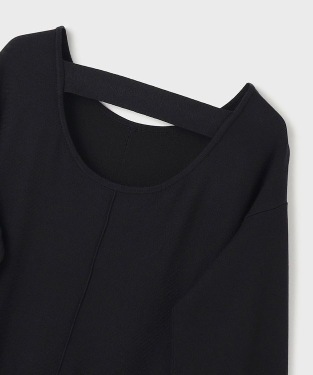 GRACE CONTINENTAL バックオープンニットワンピース ブラック