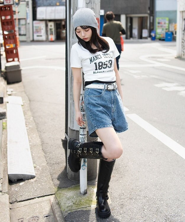 WEGO グラフィックレイヤードドッキングT ホワイト