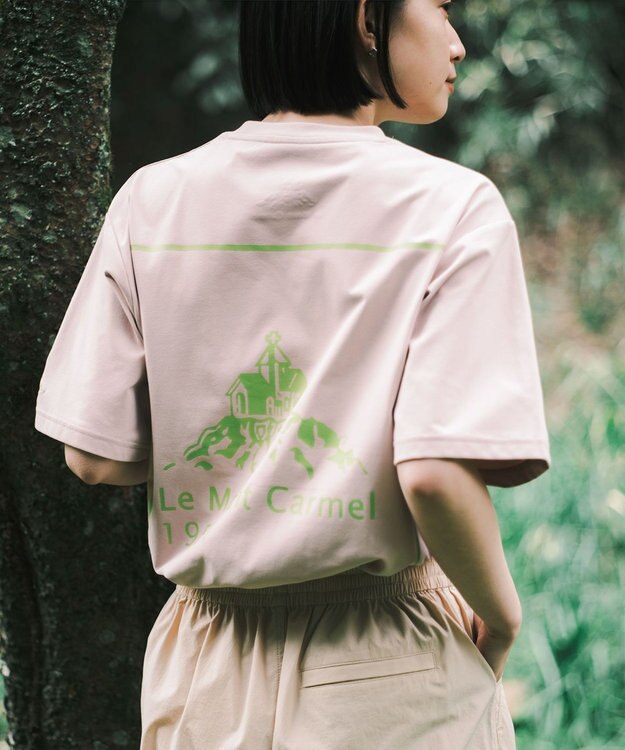 SHARE PARK LADIES 【UVカット・吸水速乾・ストレッチ・軽量 】バックプリントポケットTシャツ（S・Mサイズ） ピンク系