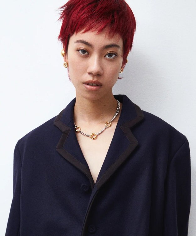 simoe Hug Necklace 02 ネックレス シルバー×ゴールド