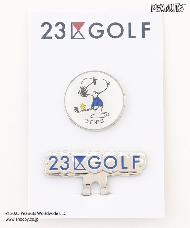 23区GOLF 【UNISEX】『PEANUTS』コラボ　マーカー　JOE COOLのクールなイラスト ブルー系