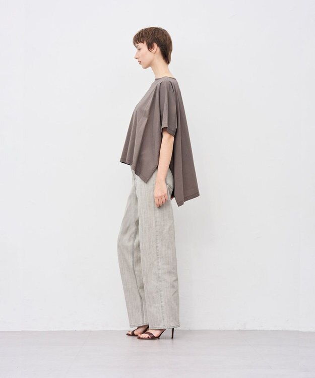 uncrave プレミアムジャージー ポンチョトップス グレージュ