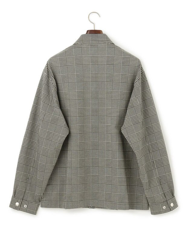 J.PRESS MEN 【KANEMASA】 グレンチェック サッカージャージー コーチジャケット ブラック系3