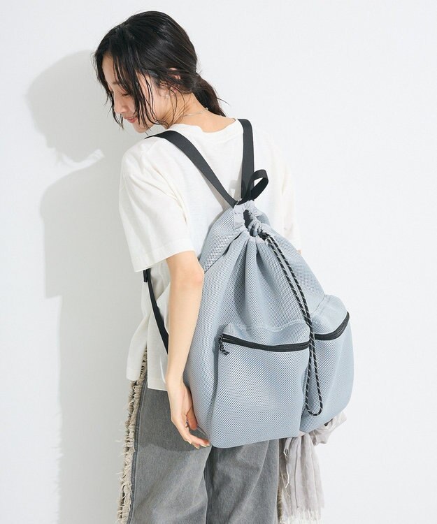 CRAFT STANDARD BOUTIQUE ダブルポケットメッシュバックパック Gray
