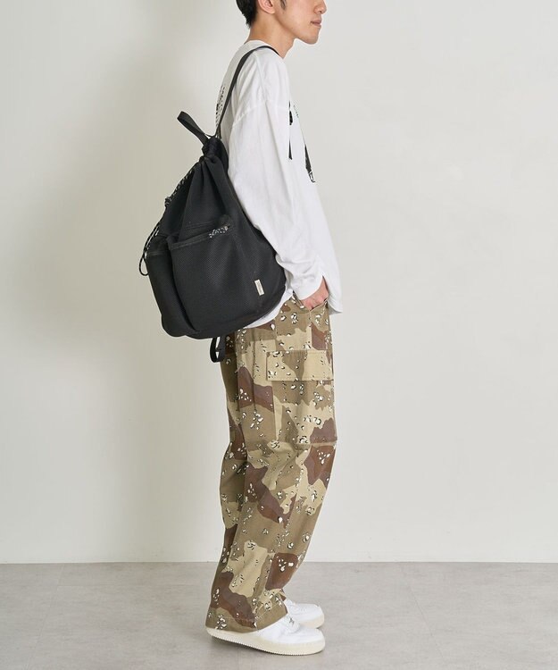 CRAFT STANDARD BOUTIQUE ダブルポケットメッシュバックパック Black