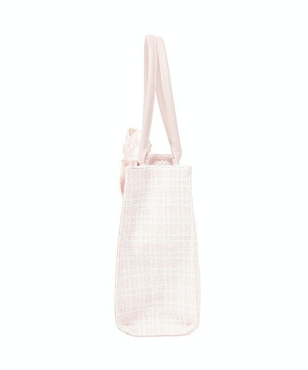 Maison de FLEUR スカーフ付きツイードスクエアトートバッグ Pink
