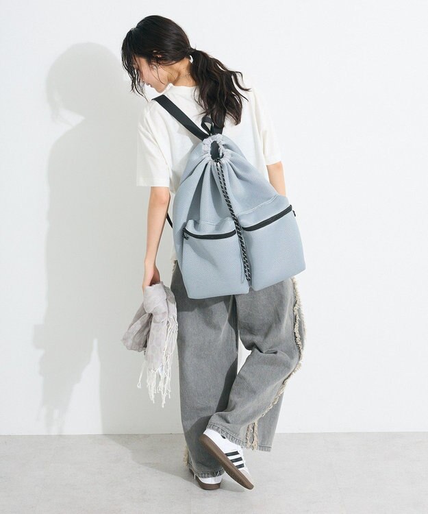 CRAFT STANDARD BOUTIQUE ダブルポケットメッシュバックパック Gray