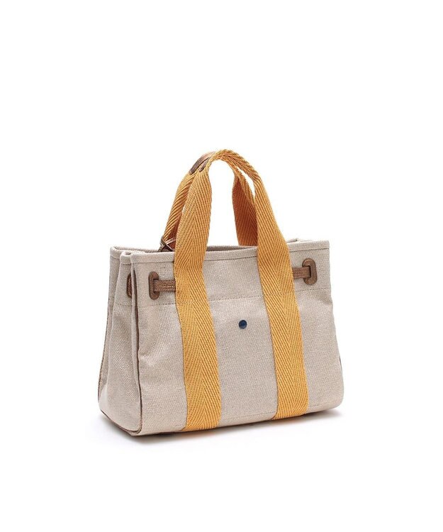 A.D.M.J. リネンラメクロス/前金具付トート32cm(Dカン＋) GOLD