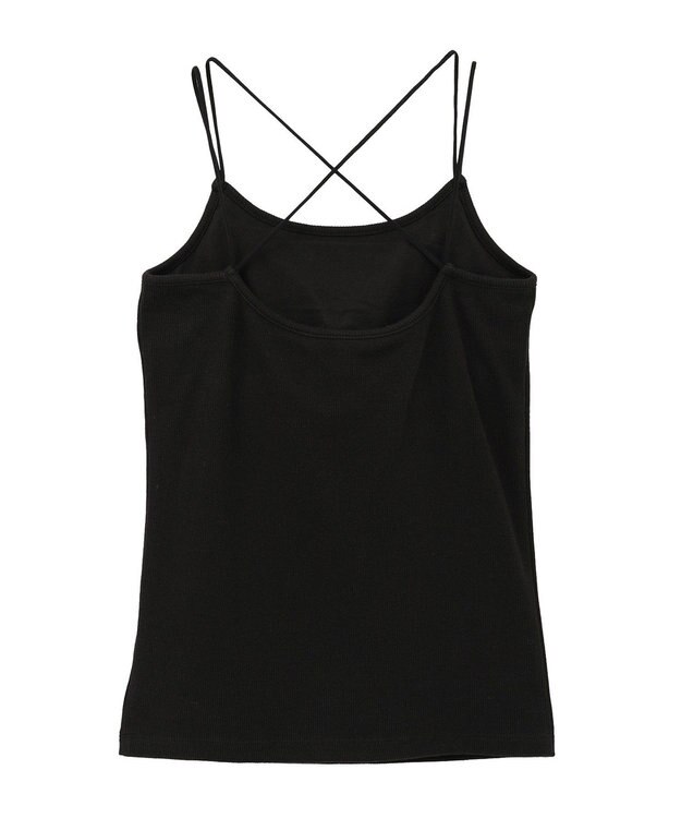 earth music&ecology クロスストラップカップ付キャミソール Black
