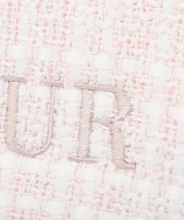 Maison de FLEUR スカーフ付きツイードスクエアトートバッグ Pink