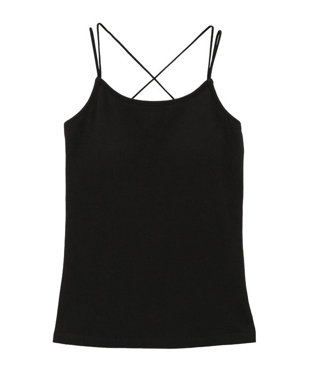 earth music&ecology クロスストラップカップ付キャミソール Black