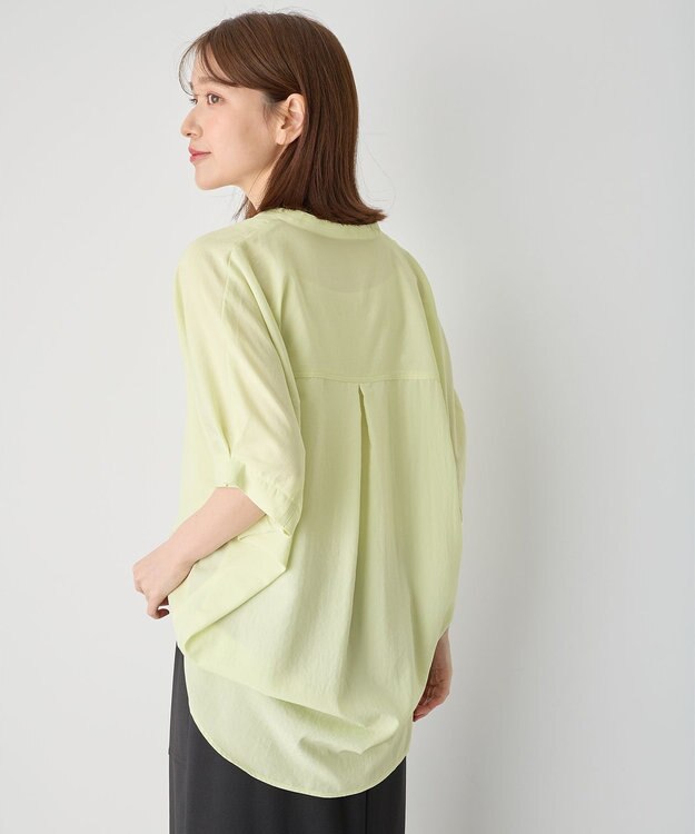 ANY L タックスリーブブラウス ライム