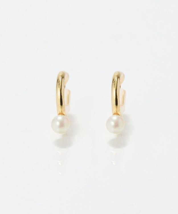 Phoebe 〈痛くないシリーズ/金属アレルギー対応〉ソロパールフープライトフィットイヤリング　ゴールド/ニッケルフリー ゴールド